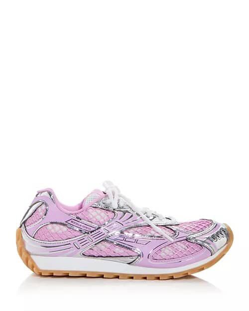 BOTTEGA VENETA Pink & Silver Orbit Sneakers