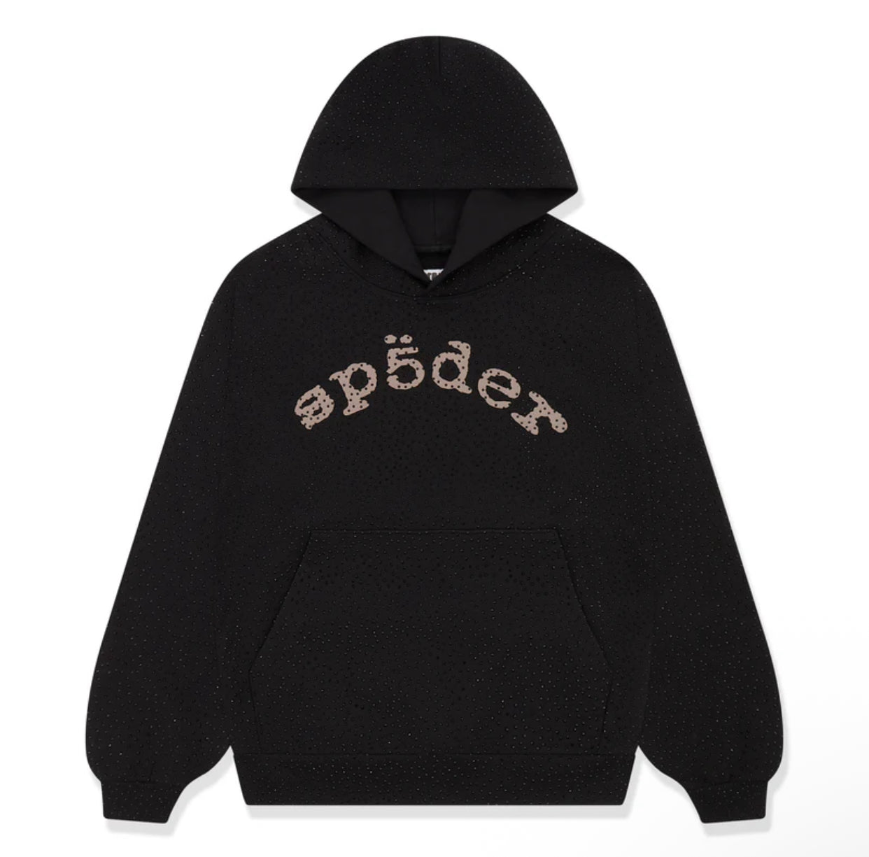 Sp5der rhinestone VVS hoodie black